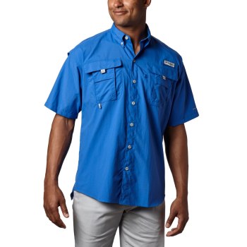 Columbia PFG Bahama II Short Sleeve, Camisa Azules Para Hombre | 035417-VEG